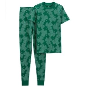 Carter’s Adult Lucky Clover Shamrocks Shirt and Pants Pajamas